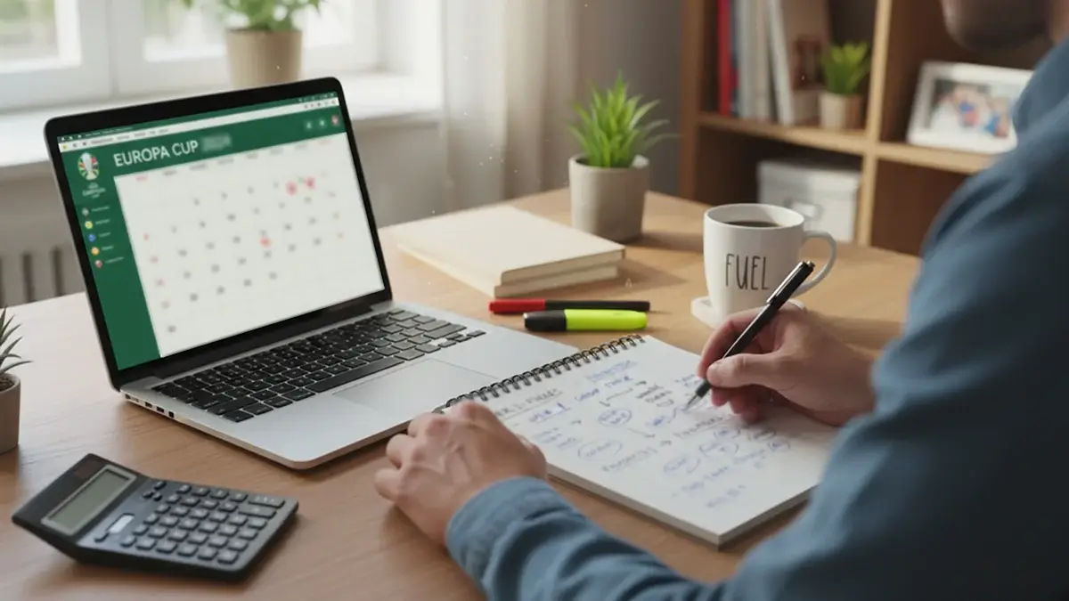 Parieur organisant son calendrier de paris sur un agenda