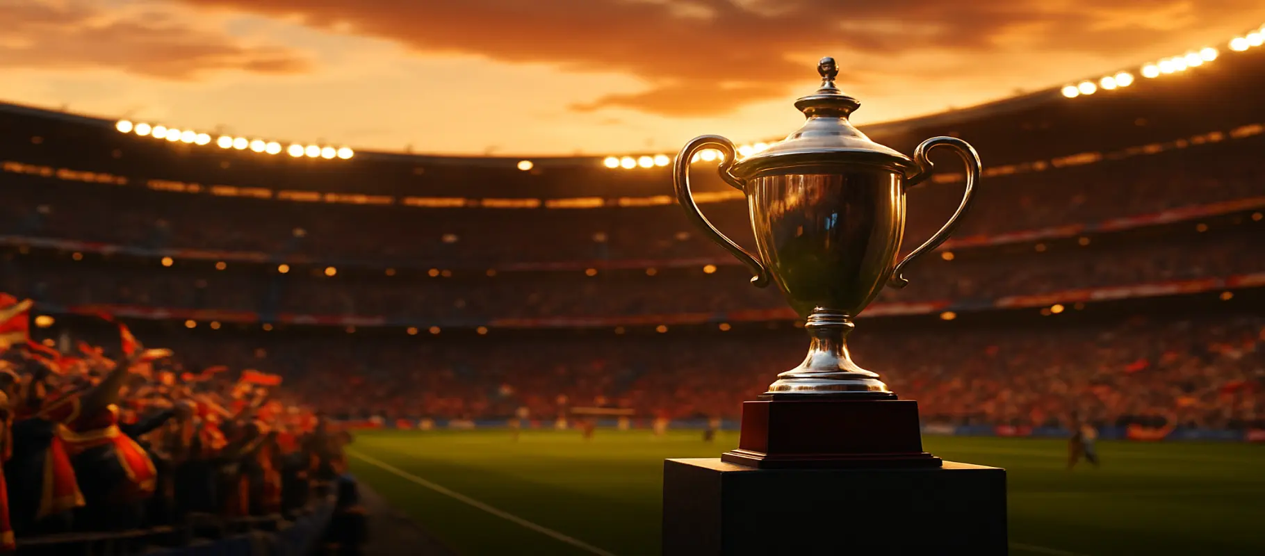 Stade de football pendant une finale de coupe