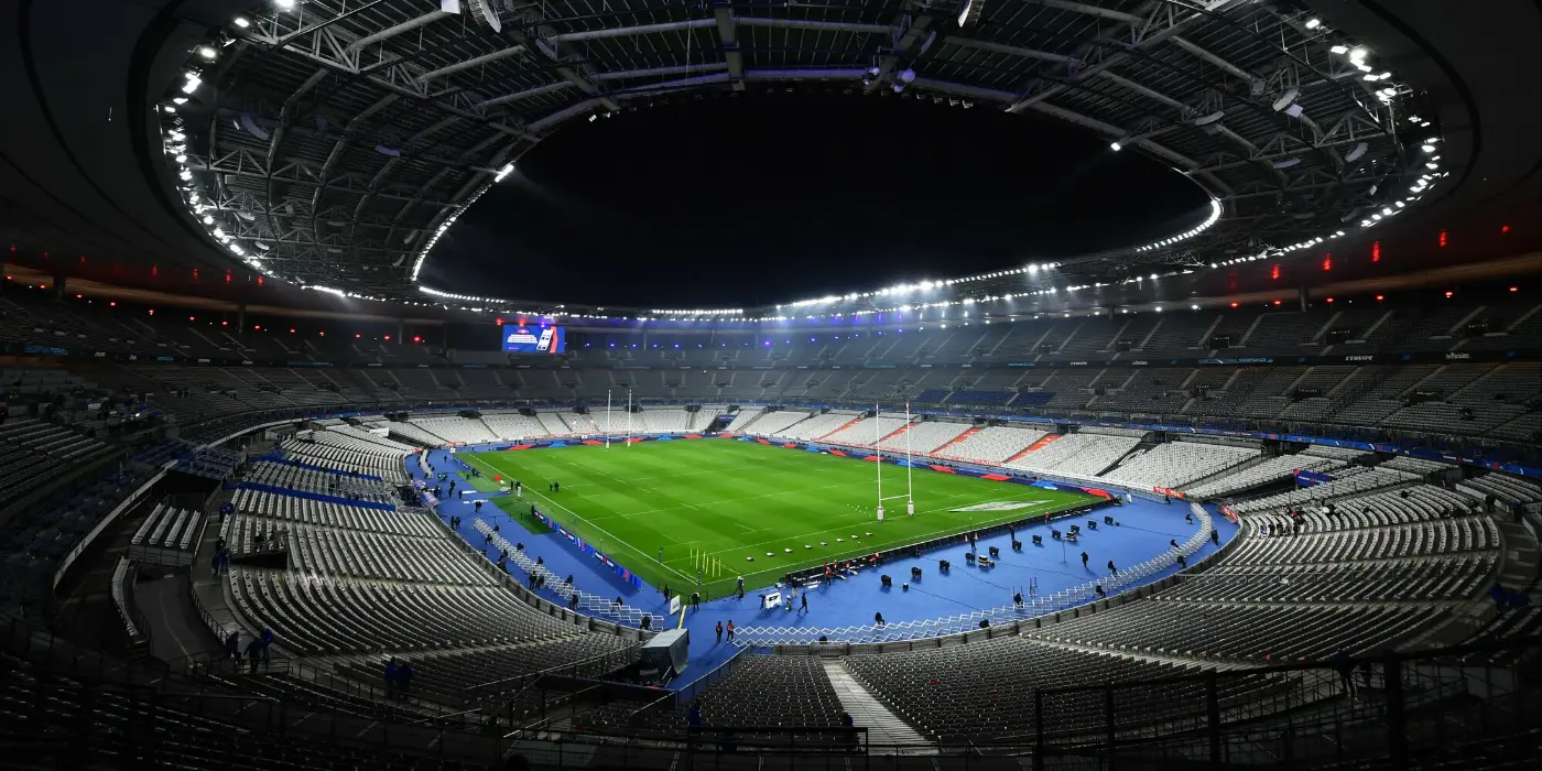 Vue aérienne spectaculaire du Stade de France lors de la finale de la Coupe de France