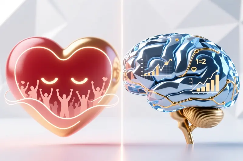 Illustration de la psychologie du parieur entre émotion et analyse rationnelle