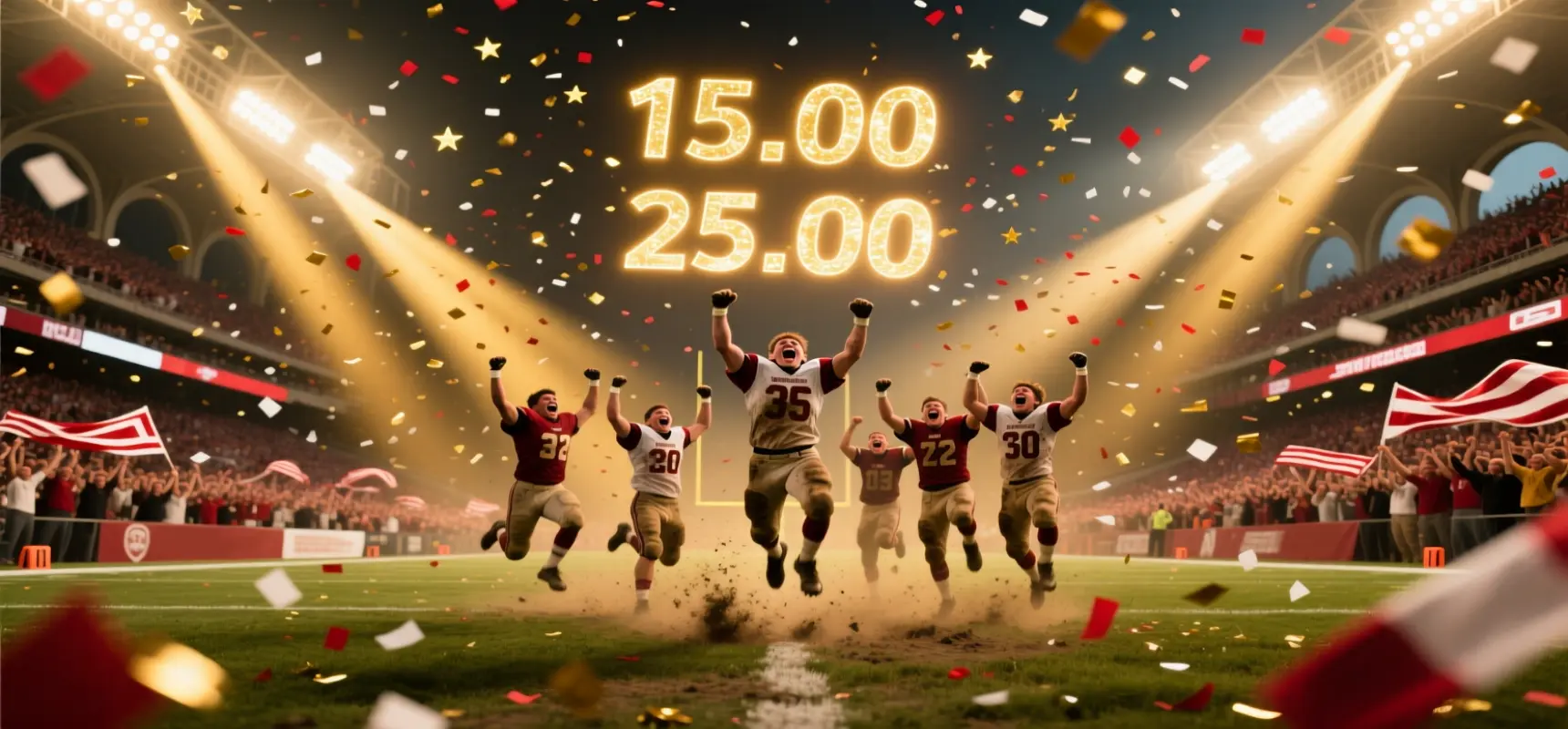 Célébration épique d'une victoire outsider avec cotes flottantes